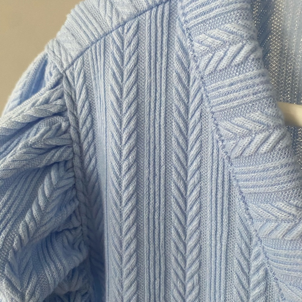 Loft Light Blue Patterned Cardigan - image 4